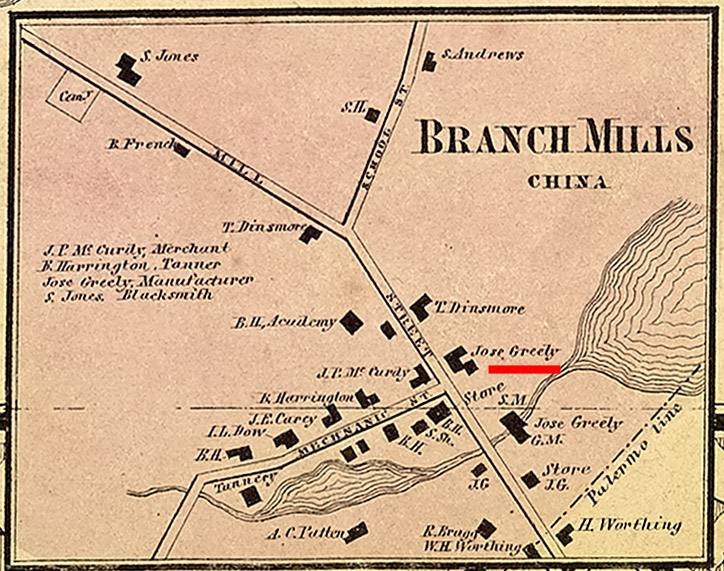 Osher Map Library - detail of OS-1856-23 Branch Mills