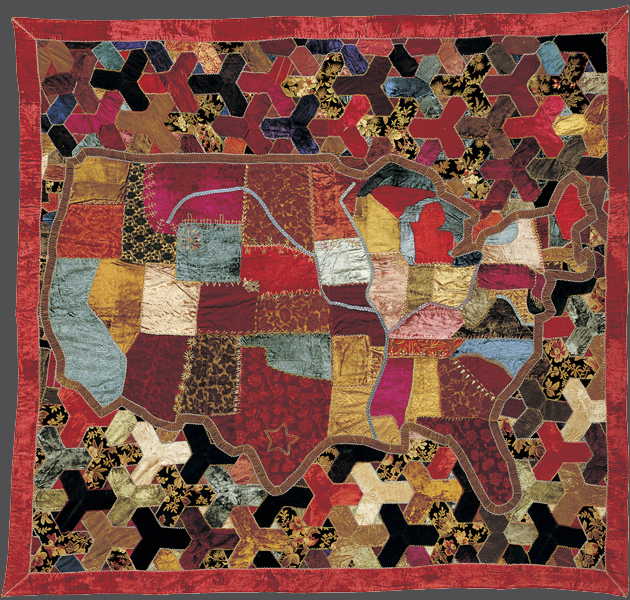 1886 map quilt (American Folk Art Museum)